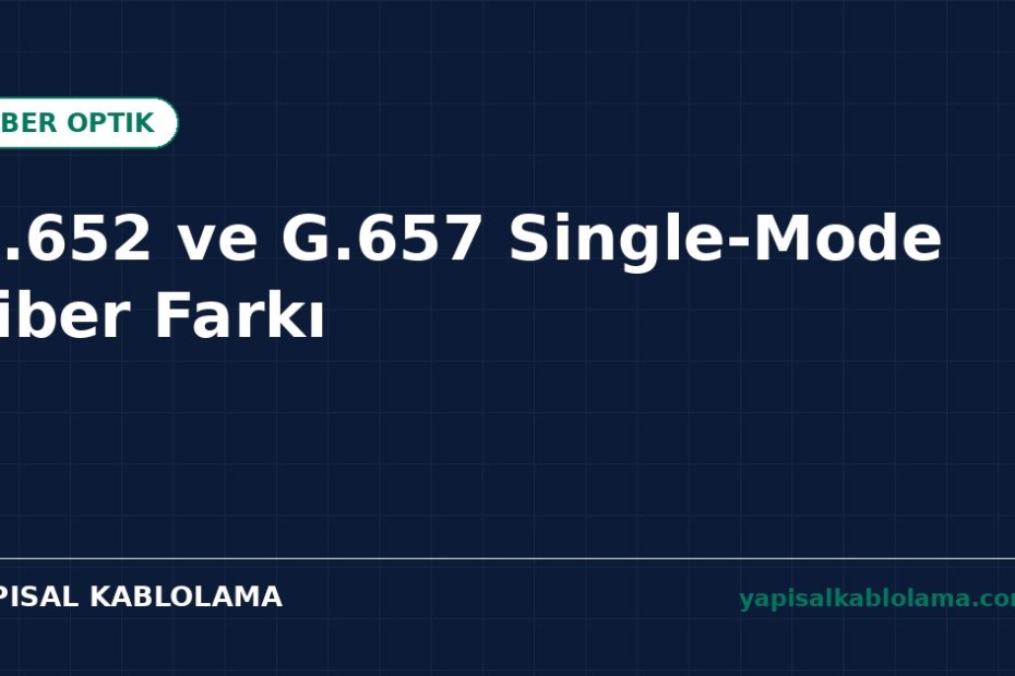G.652 ve G.657 Single-Mode Fiber Arasındaki Fark Nedir?