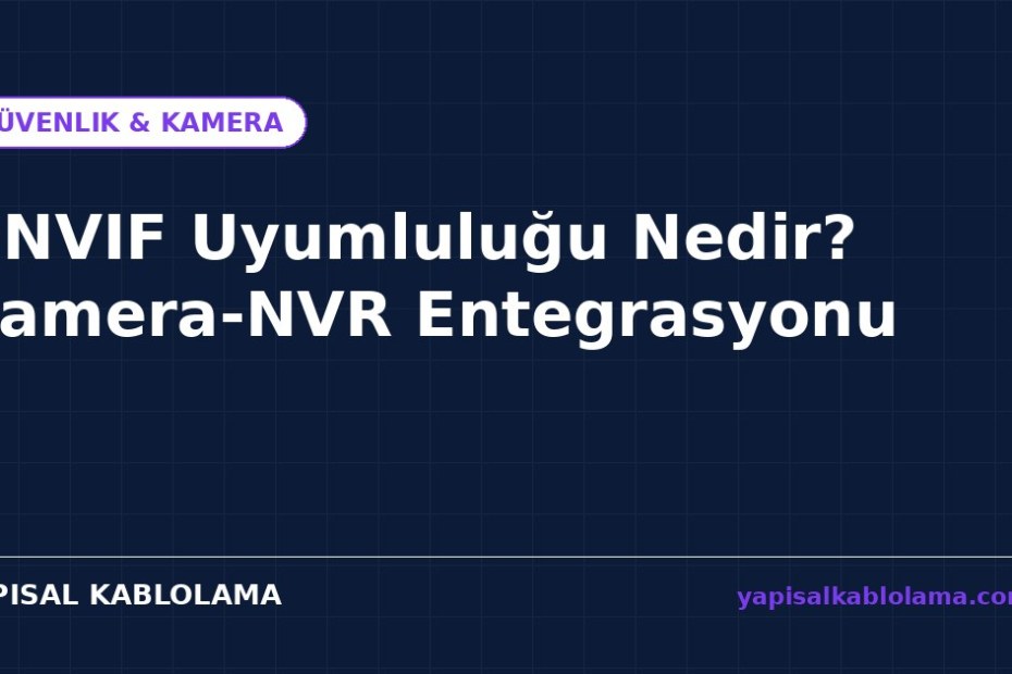 ONVIF Uyumluluğu Nedir? Kamera-NVR Entegrasyonu