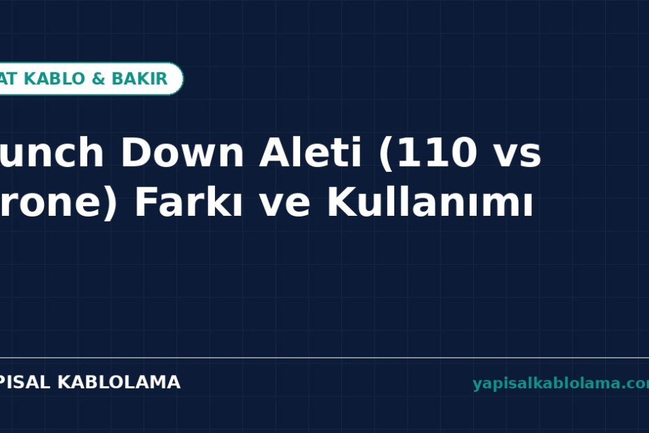 Punch Down Aleti: 110 ve Krone Farkı